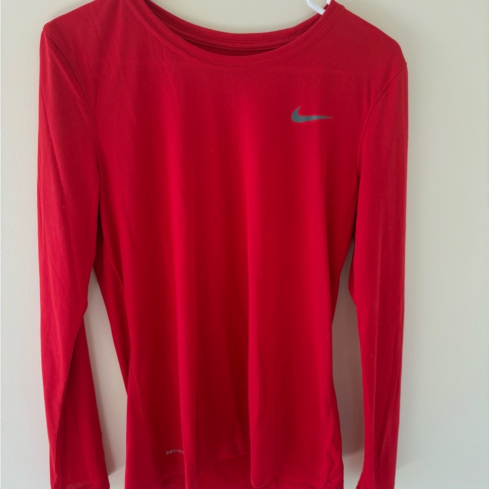 Nike Women's Red Long Sleeve Top